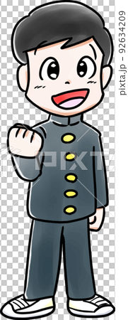 男子学生のイラスト 男子学生のイラスト 92634209