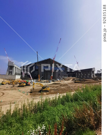 建設中のボールパーク（北海道北広島市） 92635188
