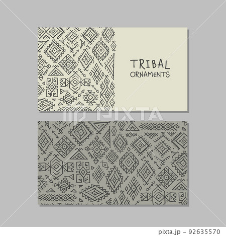 Abstract ethnic ornament, geometric background, concept art for your business. Creative ideas for cards, banner, web, promotional materials. Corporate identity template. Vector illustration Abstract ethnic ornament, geometric background, concept art for your business. Creative ideas for cards, banner, web, promotional materials. Corporate identity template. Vector illustration 92635570