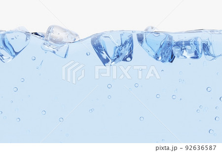 3D素材_氷と水 92636587