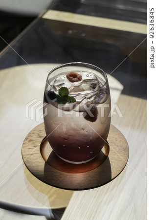Summer refreshment raspberry soda drink Summer refreshment raspberry soda drink 92636845