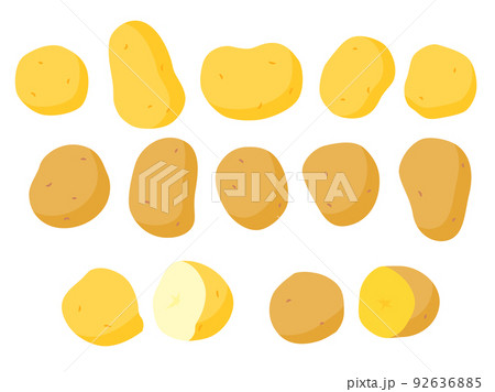 野菜イラスト　バラエティセット　ジャガイモ 92636885