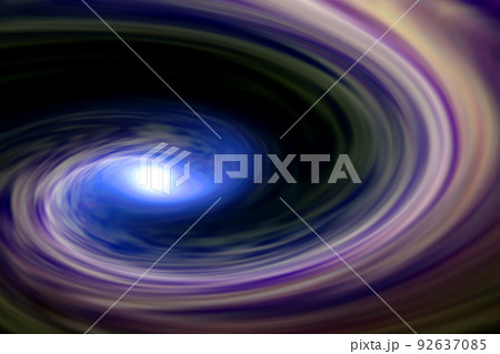 宇宙空間のワープをイメージした背景素材(ワームホール のイメージ) 宇宙空間のワープをイメージした背景素材(ワームホール のイメージ) 92637085
