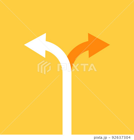 Arrow, two way direction icon vector choice the way concept for your web site design, logo, app, UI.illustration 92637304