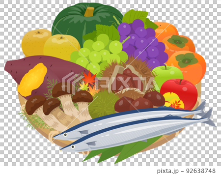 秋の味覚盛り合わせ 秋の味覚盛り合わせ 92638748