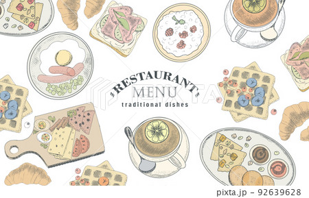 Restaurant cafe menu, template design. Restaurant cafe menu, template design. 92639628