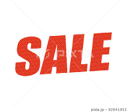 SALE　文字　ハーフトーン　赤 92641952
