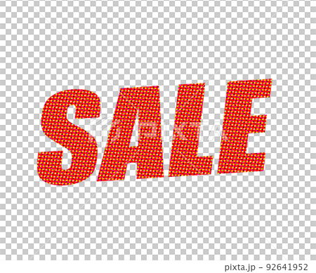 SALE　文字　ハーフトーン　赤 92641952