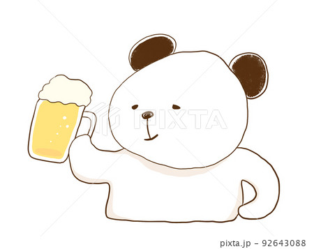 ビールを飲むクマのイラスト素材 [92643088] - PIXTA