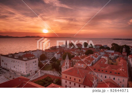 Top view of the Zadar, Croatia. Top view of the Zadar, Croatia. 92644071