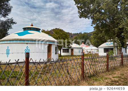 Mongolian yurts at Chengde mountain resort, imperial summer residence in Chengde, Hebei province, China Mongolian yurts at Chengde mountain resort, imperial summer residence in Chengde, Hebei province, China 92644659