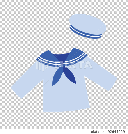 簡單的水手服和水手帽插畫素材 簡單的水手服和水手帽插畫素材 92645639