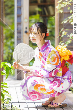 浴衣　女子　ポートレート 92646334