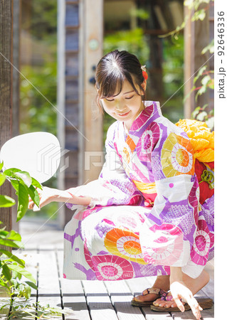 浴衣　女子　ポートレート 92646336