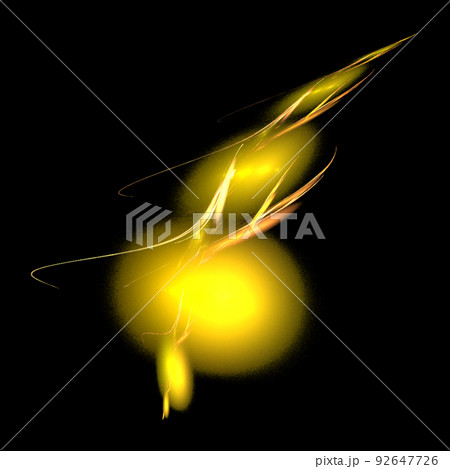 yellow abstract element on black background,...のイラスト素材 [92647726] - PIXTA
