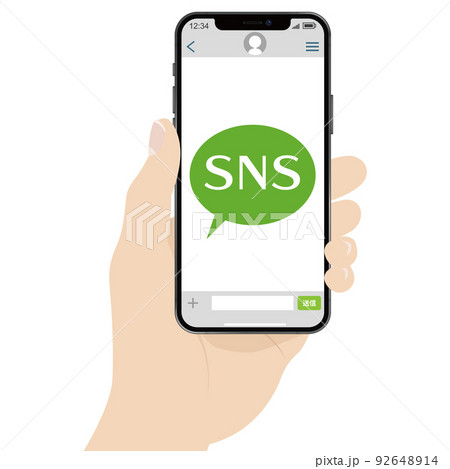 スマートフォン（SNS） 92648914