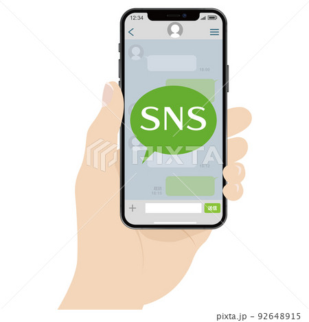 スマートフォン（SNS） 92648915