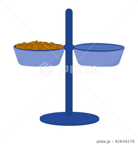 A bowl of dog food. Vector flet illustration. 92649270