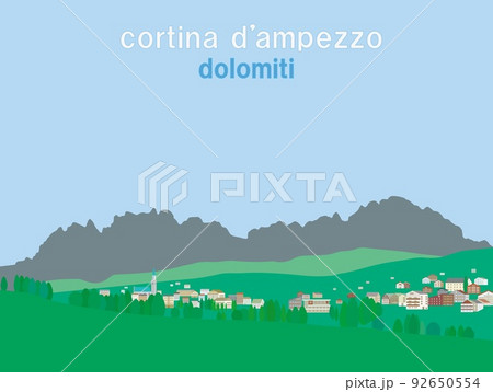 コルティナ・ダンペッツォ　cortina　d'ampezzo　ドロミーティ　dolomiti　 92650554