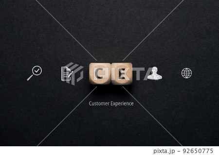 Concept business marketing acronym CE or Customer Experience 92650775