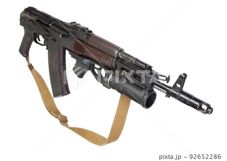Kalashnikov AK 74 rifle with under-barrel grenade launcher 92652286