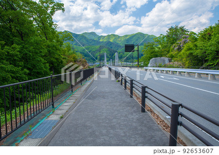 八ッ場大橋 八ッ場あがつま湖 八ッ場ダム 新緑の季節 八ッ場大橋 八ッ場あがつま湖 八ッ場ダム 新緑の季節 92653607
