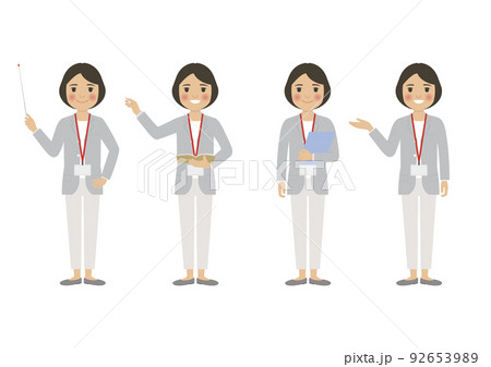 女性の先生ポーズ集 全身1 92653989