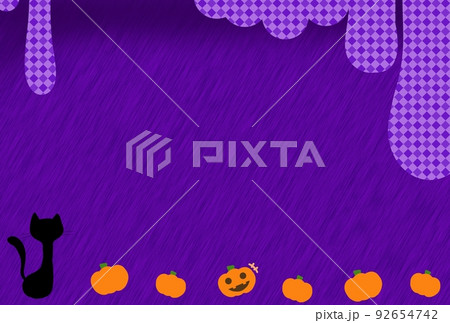 ハロウィンモチーフ背景 紫 ハロウィンモチーフ背景 紫 92654742