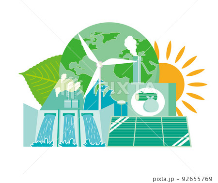 グリーンパワーのイメージイラスト グリーンパワーのイメージイラスト 92655769