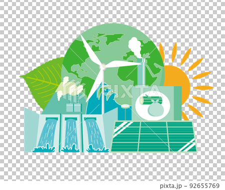 グリーンパワーのイメージイラスト グリーンパワーのイメージイラスト 92655769
