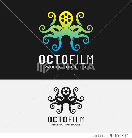 Octopus Film Production House Logo Design Template 92656334