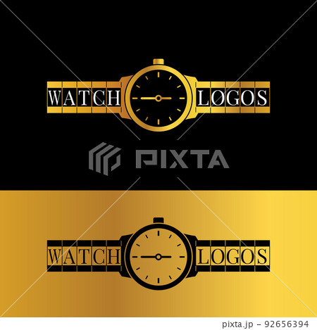 Luxury Gold Watches Watch Logo Design Template 92656394