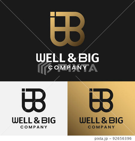 W B WB BW Monogram Letter Logo Design Template W B WB BW Monogram Letter Logo Design Template 92656396