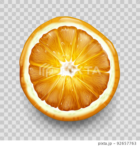 Orange or lemon cut in half top view. Citrus fruit Orange or lemon cut in half top view. Citrus fruit 92657763