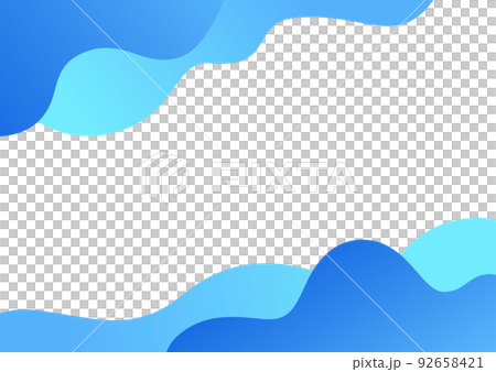 ブルー　青　ウェーブ　幾何学　パターン　背景素材 92658421