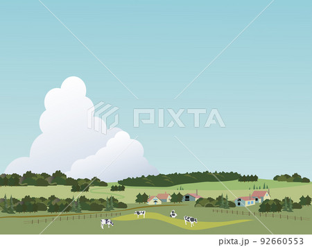 信州蓼科の酪農農場風景 信州蓼科の酪農農場風景 92660553