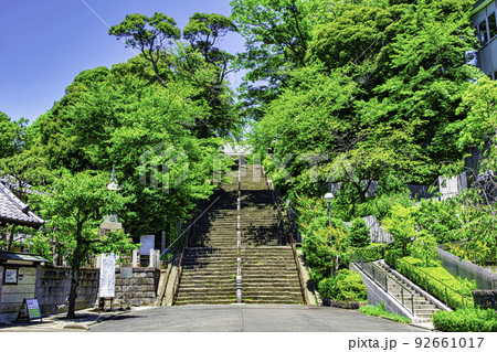 東京都 池上本門寺(いけがみほんもんじ) 表参道96段の石段坂 東京都 池上本門寺(いけがみほんもんじ) 表参道96段の石段坂 92661017
