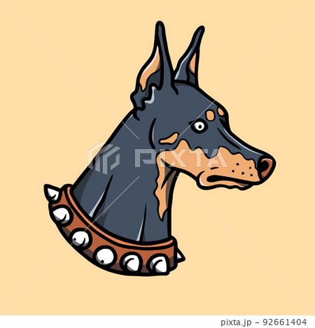 Hand drawn cute doberman illustration Hand drawn cute doberman illustration 92661404
