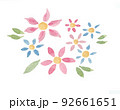 ピンクと青の花束 92661651