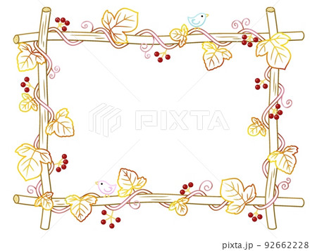 つる草のフレーム K 1のイラスト素材