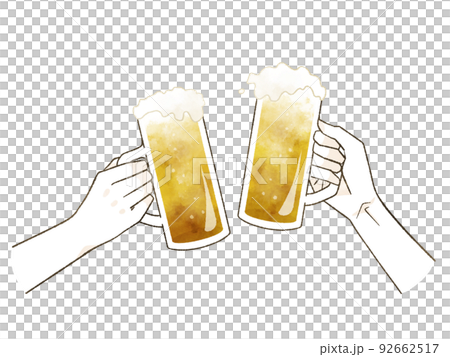 A toast with draft beer 92662517