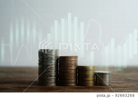 money stack step up growing growth saving money, Concept financial business investment. money stack step up growing growth saving money, Concept financial business investment. 92663268