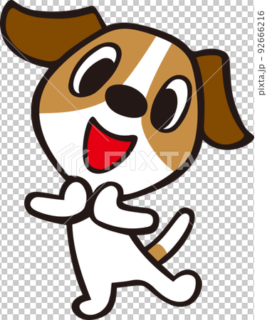 Jack Russell Terrier dog happy pose with hands together Jack Russell Terrier dog happy pose with hands together 92666216