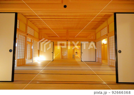 函館五稜郭公園内にある函館奉行所の大広間 函館五稜郭公園内にある函館奉行所の大広間 92666368