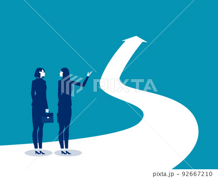 Planning successful business strategy. Business vector cartoon concept Planning successful business strategy. Business vector cartoon concept 92667210
