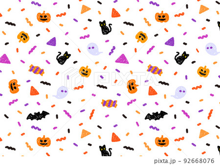 手描きの幾何学パターン ハロウィン 92668076