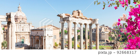 Forum - Roman ruins in Rome, Italy Forum - Roman ruins in Rome, Italy 92668317
