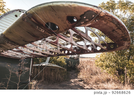 An-2 Antonov soviet plane abandoned in old airbase 92668626
