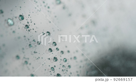rain drops beading on hydrophobic car glass rain drops beading on hydrophobic car glass 92669157