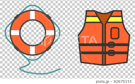 船舶用の備品としての救命浮輪と救命胴衣 船舶用の備品としての救命浮輪と救命胴衣 92670155